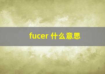 fucer 什么意思